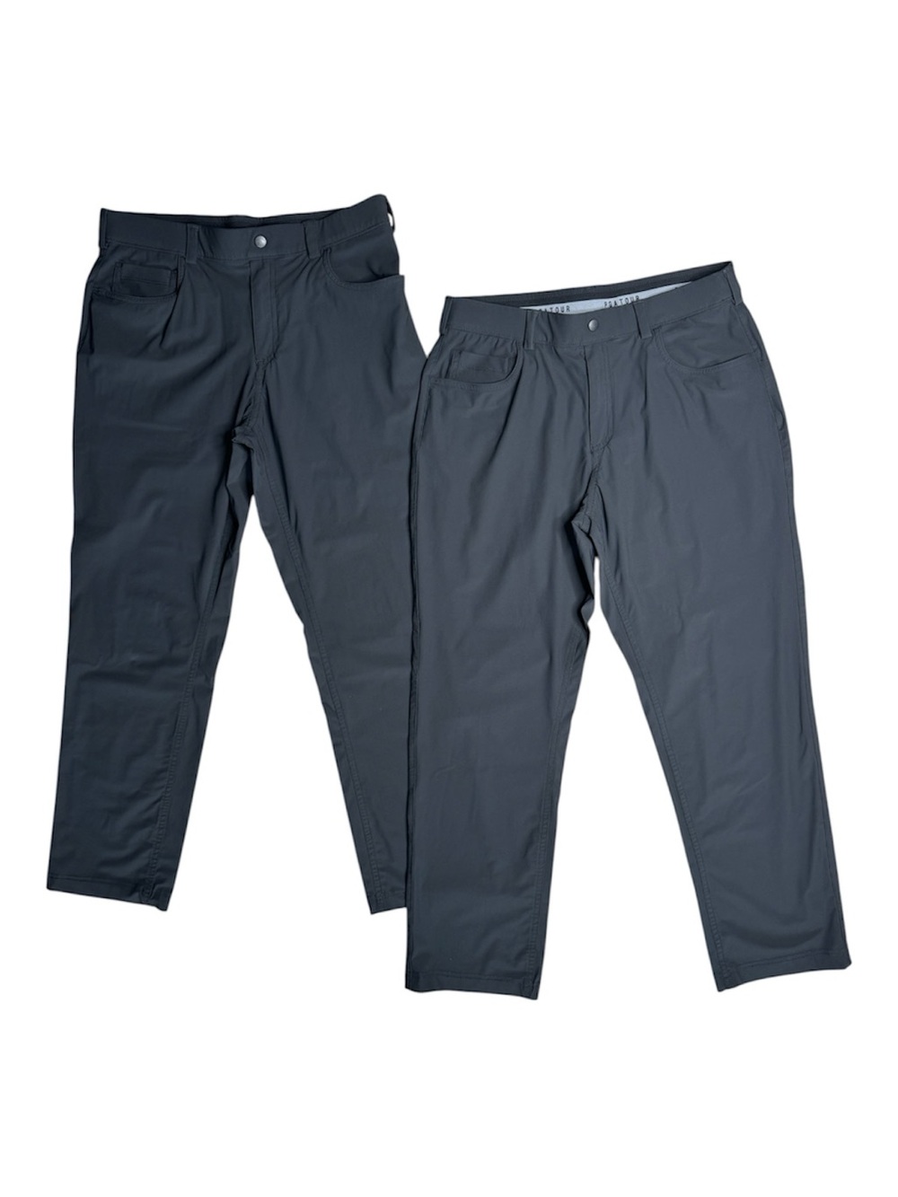 2 Pairs PGA TOUR Boy’s Black Straight Leg Pull On Pants Trousers